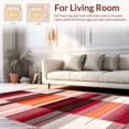 thumbnail image 2 of ODIKA 4' x 6' Machine Washable Non-Slip Area Rug, Contemporary Stripe High Traffic Rug, Red, 128099, 2 of 7