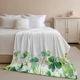 thumbnail image 2 of Throw Blanket for Couch Green Plant Soft Fleece Flannel Blankets Cozy Lightweight Blanket for Home Sofa Living Room Watercolor Spring Pastoral Bed Throws 40" x 50", 2 of 9