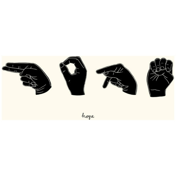 Emma Scarvey 'Sign Language II' Canvas Art