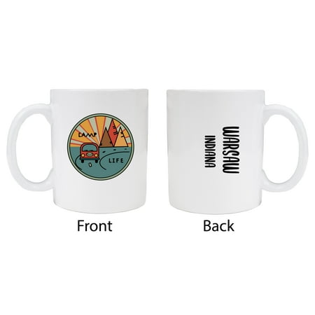 

Warsaw Indiana Souvenir Camping 8 oz Coffee Mug 2-Pack