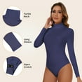 thumbnail image 6 of COMFREE Long Sleeve Bodysuit for Women Turtleneck Casual Stretchy Basic Tops, 6 of 6