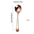thumbnail image 3 of 1-Pc Dinner Spoons Set (6.2 inch), Spoons Silverware, Stainless Steel Spoon, Mirror Polished Tablespoon, Silverware Spoon for Home, Kitchen, Restaurant, Dishwasher Safe(Gold1,6.2x1.7"), 3 of 6