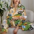 thumbnail image 6 of Daiia Construction Machinery1 for Women's Long-Sleeved Pajama Set – Soft & Comfortable Sleepwear Button-Up Pajamas Cozy Lounge Wear-X-Large, 6 of 7