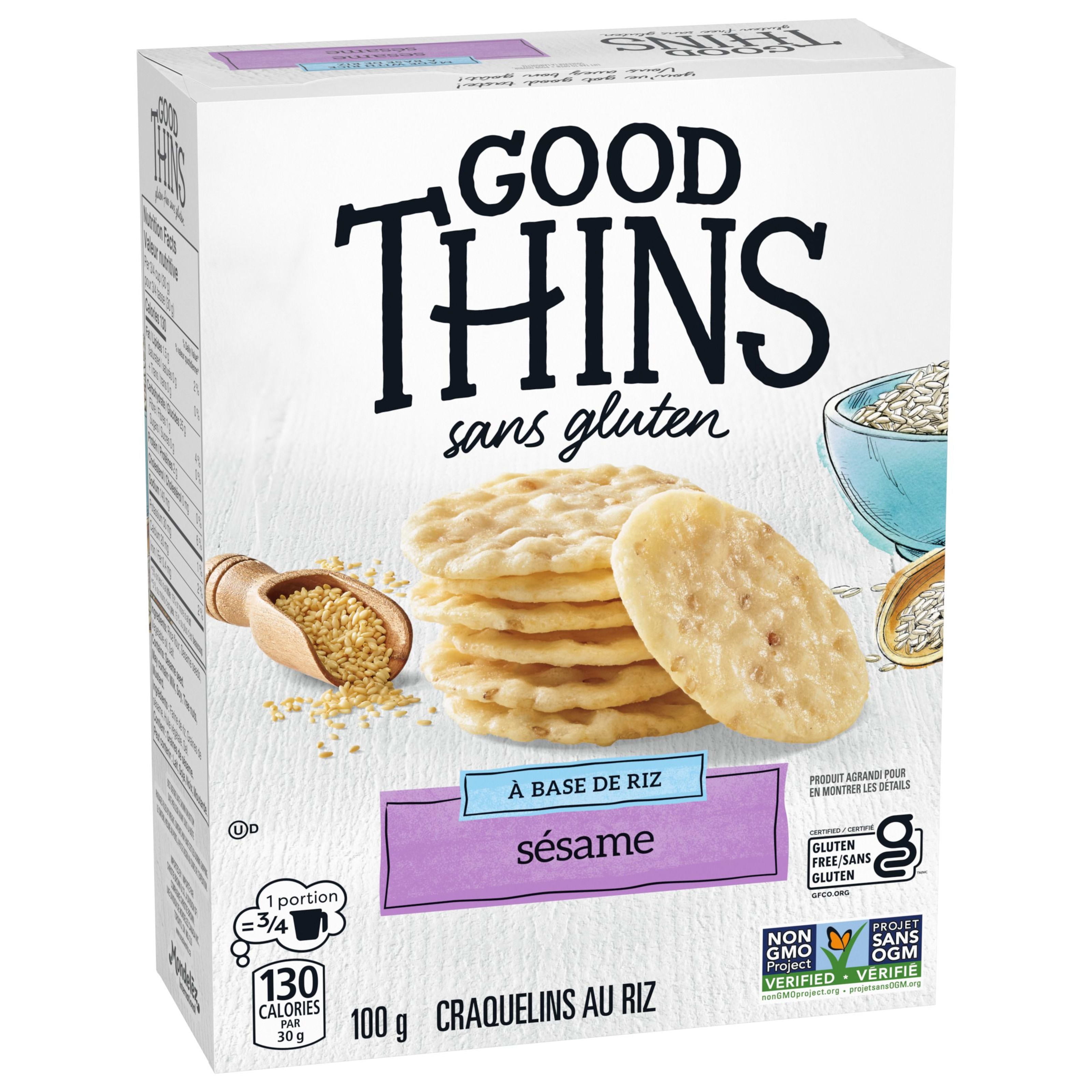 Good Thins, Sesame, Gluten Free Rice Crackers, 100 g