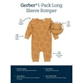 thumbnail image 5 of Gerber Baby Girl Long Sleeve Romper with Ruffles, Sizes Newborn - 24 Months, 5 of 7