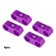 thumbnail image 5 of 4 Pcs AN8 Car Hose Separator Clamp Connector for Oil Fuel Water Hose Line Purple, 5 of 9