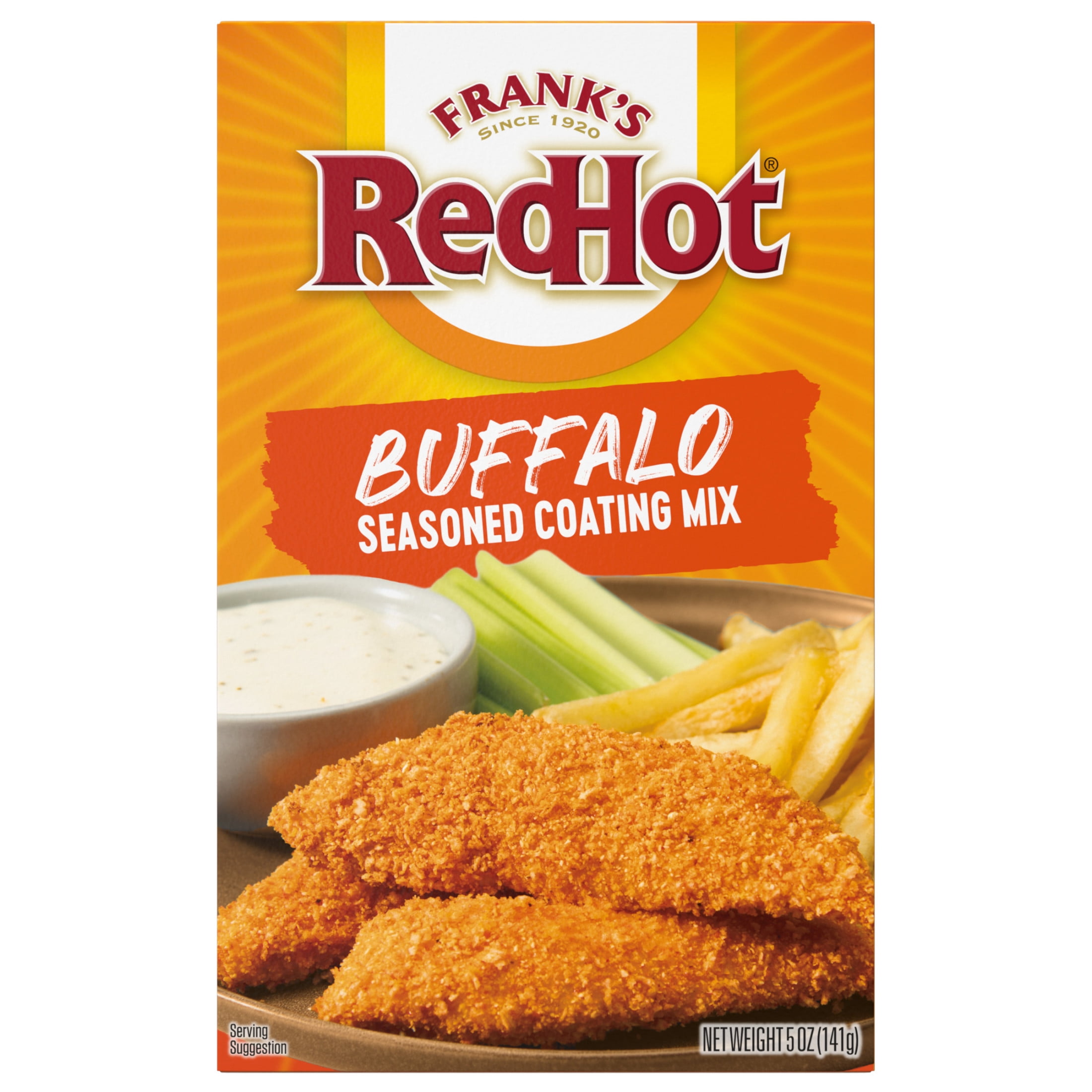 (4 pack) Frank's RedHot Buffalo Seasoned Coatings Mix, 5.0 oz Pouch