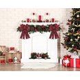 thumbnail image 4 of Grands Nœuds de Noël pour Couronnes, Nœud Buffalo Rouge pour Couronne des Fêtes Nœuds pour Porte d'Entrée, Nœuds de Couronne Flocon de Neige Nœuds à Carreaux Rouges et Noirs pour Décorations de Sapin de Noël et de Mariage Intérieures Extérieures, 4 of 5