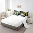 thumbnail image 3 of Boat Anchor Bed in a Bag King Size Comforter Set 7 Pieces,Nautical Rope Knot Bedding Sets Steering Wheel Compass Vintage Ocean Sheet Set with Comforter, 3 of 5