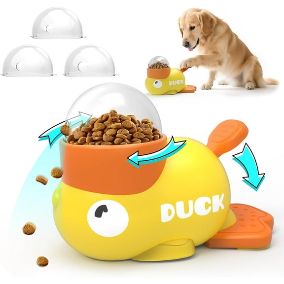 Dog Feeder Puzzle Toy Duck, Interactive Slow Feeder Reduces Bloating & Supports Healthy Eating, IQ Training Puzzle for Small/Medium Dogs