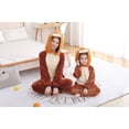 thumbnail image 3 of Pijama de una pieza de dibujos animados de invierno para niños, vergonzoso dinosaurio de franela, rendimiento de ocio, 3 of 5