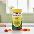 thumbnail image 2 of Spring Valley Multi + Probiotic and Fiber Adult Vegetarian Gummies for Overall Health and Wellness Support, Blood Orange/Cherry/Raspberry, 60 Count, 2 of 9