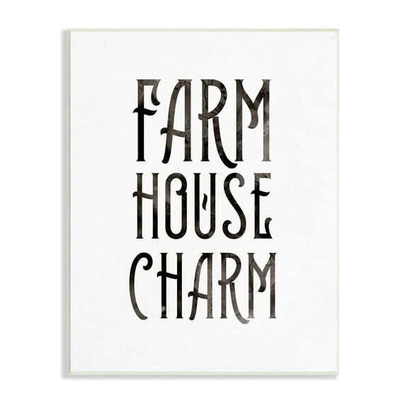 Stupell Industries Farm House Charm Phrase Abstract Grain Pattern Typography Typography Painting Unframed Art Print Wall Art, 10 x 15