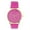 Purple, variant on Simple and Streamlined, Diamond Teardrop at 12 o'clock - Elegant Women's Round Dial Rubber Band Sleek Designer Wrist Watch - ST10458 Gld - Purple