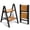 Black, variant on LevLad 2 Step Ladder,Lightweight Metal Folding Step Stool with Anti-Slip Wide Pedal,330lbs Capacity, for Kitchen, Office