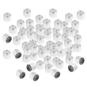 50Pcs Potentiometer Control Knobs for 1/4inch Shaft Devices Aluminum Durable White