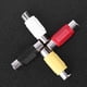 thumbnail image 4 of Conector RCA a chapado Adaptador de enchufe AV Oro Plata 4 piezas, 4 of 5