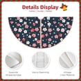 thumbnail image 4 of KLL Cherry Blossoms Christmas Tree Skirt 48" ,Party Decorations Farmhouse for Christmas Decorations Holiday Party, 4 of 6