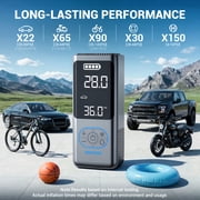 AVAPOW Cordless Tire Inflator Portable Air Compressor, Air Pump with Auto Shutoff, LED Light and Digital Pressure Gauge, 150PSI, 8000mAh Long Range Battery, Electric Pump for Car/Bike/Motorcycle/Ball