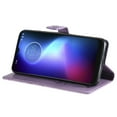 thumbnail image 5 of For Moto G Play 2021 Wallet Case, Kickstand Case with Credit Card Holder, Embossed Butterfly Pattern with Strap Premium PU Leather Magnetic Closure Shockproof Protective Flip Cover, Purple, 5 of 8