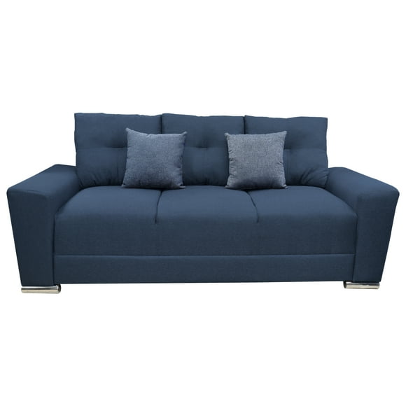 Sofa El Bazar Store Suecia Lino Azul marino 3 plazas, Modular, Moderno, Sala