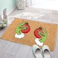 thumbnail image 3 of Grinch Christmas Decorations Christmas Doormat Front Door Outdoor Welcome Mat Fun Doormat Home Non-slip Rug Decoration, 3 of 6