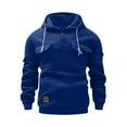thumbnail image 4 of AUNVITO Women's Solid Color Hooded Sweatshirt Casual Pullover with Drawstring Long Sleeve Comfortable and Trendy, 4 of 4