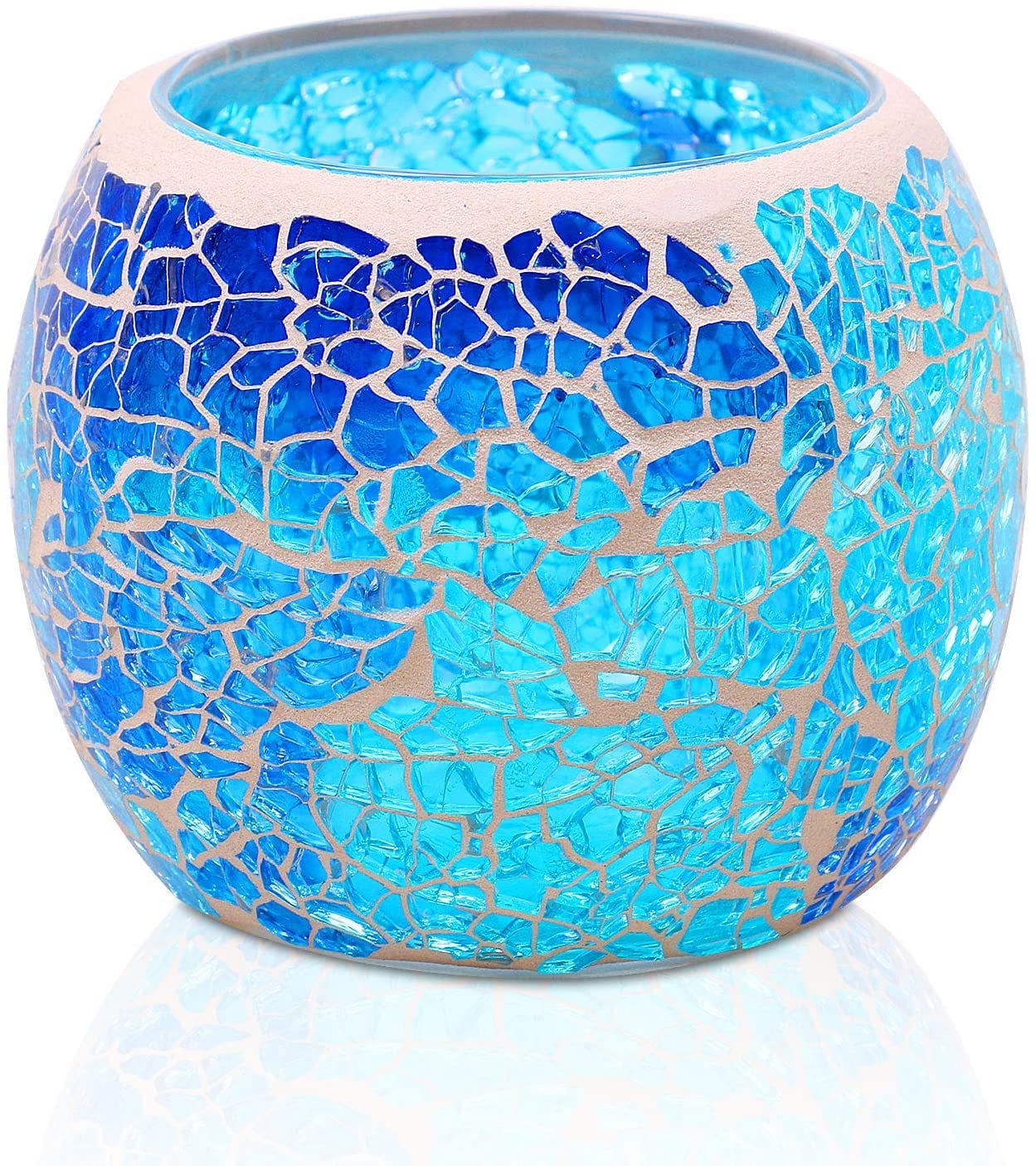 Mosaic Glass Candle Holder/Tea Light Holder/Vase/Pen Holder, Romantic