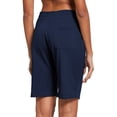 thumbnail image 4 of BALEAF Bermuda Shorts For Women Running Basketball Shorts With Pockets Navy Blue Size L, 4 of 7