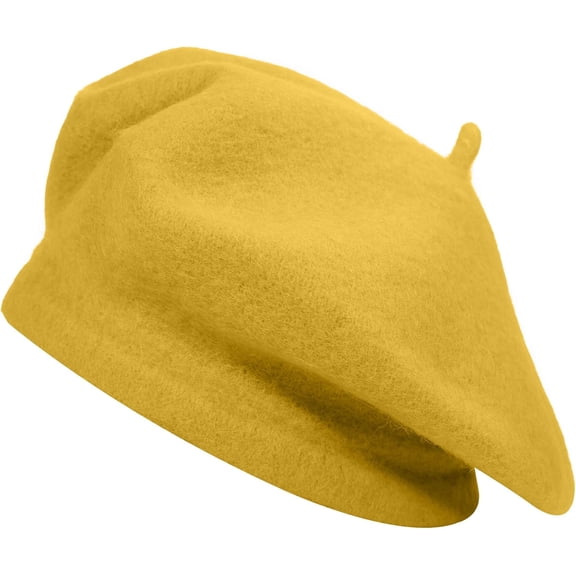 1Pcs Wool French Beret Hat Solid Color Beret Cap for Women Girls
