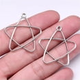 thumbnail image 2 of HOOUN 100 Pcs Tibetan Silver Star Charms Pendant 34X30MM Diy Making B16069, 2 of 3