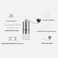 thumbnail image 2 of Manual Coffee Grinder Stainless Steel Burr Grinder External Adjustable Setting Vintage Hand Coffee Grinder Portable Hand Crank Conical Coffee Bean Grinder Mill for Home,Camping, 2 of 5