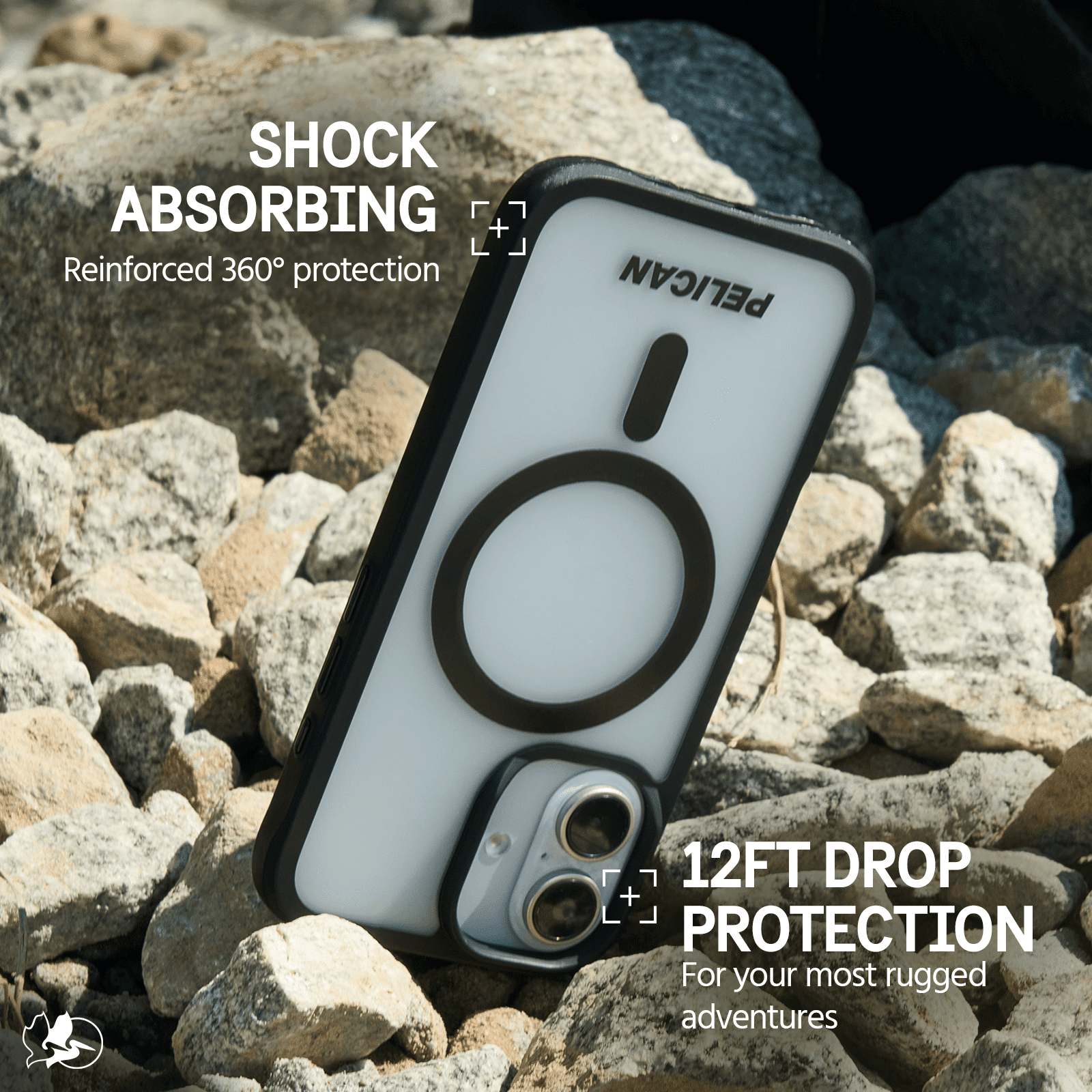 Pelican Ranger Apple iPhone 16 MagSafe Compatible Case - Frosted Clear
