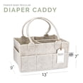 thumbnail image 6 of Parker Baby Diaper Caddy - Nursery Storage Bin and Car Organizer for Diapers and Baby Wipes - White, Regular, 6 of 10