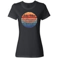 thumbnail image 3 of Inktastic Lake Vibes Distressed Retro Sunset Women's T-Shirt, 3 of 5