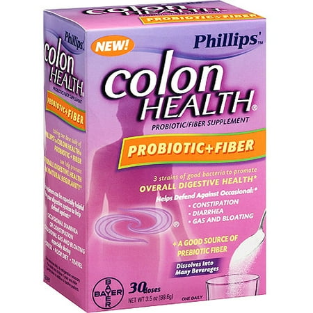Phillips' Colon Health Probiotic & Fiber Powder Supplement, 30 ct
