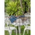 thumbnail image 2 of Grey Easter Outdoor Tablecloth - 60 Inch Round Dining Table Cover, Spring Watercolor Bunny Plaid Checkered Waterproof Outdoor Table Cloth with Umbrella Hole & Zipper for Picnic/Patio/Party, 2 of 7