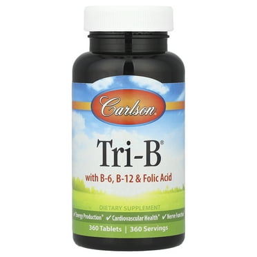 Tri B B6 Folate B 12  by Carlson - 360 Tablets