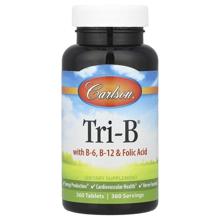 Tri B B6 Folate B 12  by Carlson - 360 Tablets
