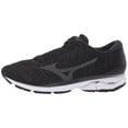 thumbnail image 2 of Mizuno Women's Rider Waveknit™ 3 Running Shoe, Size 11.5, Black-Dark Shadow (9098), 2 of 6