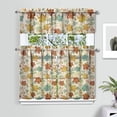 thumbnail image 2 of Fall Kitchen Curtains 36 Inch Short - 3 Panel Set, Autumn Harvest Print, Rod Pocket Window Treatment for Thanksgiving, Farmhouse, Cafe, Living Room - Machine Washable, 2 of 6