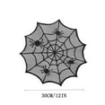 thumbnail image 2 of LmnLft Spider Web Placemats, Gothic Halloween Placemats, Black Hollow Out Spiderweb Doilies, Round Table Mats for Party Table Decoration, Seasonal Dining Room and Holiday Event Home Décor, 2 of 4