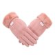 thumbnail image 1 of Guantes de gamuza para mujer, de invierno, cálidos y resistentes al frío, con forro polar grueso de cinco dedos, para ciclismo, conducción, pantalla táctil, modernos, 1 of 6