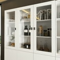 thumbnail image 2 of Modern Versatile Storage Cabinet Set, White 7-Door Bookcase Display Storage Organizer for Home Office Bedroom Living Room, 62.9"x12.2"x70.9", 2 of 7