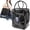 Black, variant on Rolling Tote Bag, 90L Collapsible Portable Shopping Cart with Wheels for Groceries, Laundry, Organization