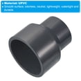 thumbnail image 4 of Conector de acoplamiento recto de tubo reductor de PVC Uxcell, gris 3.5x2.5" 1, 4 of 5