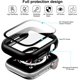 thumbnail image 3 of 2 Pack Waterproof Case for Apple Watch Series 6/SE/5/4 44MM with Tempered Glass Screen Protector,Ultra-Thin Hard PC Cover Anti-Scratch Protective Bumper for iWatch Series 6 SE 5 4 44mm Black, 3 of 5