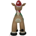 thumbnail image 4 of Gemmy Christmas Inflatable Rudolph the Red Nosed Reindeer in Santa Hat and Scarf, 3.5 ft Tall, Multi, 4 of 4
