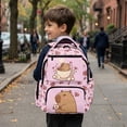 thumbnail image 5 of Bulopur Capybara Kids Backpack for Girls Cute School Bag Lightweight/Breathable/Durable/Waterproof Multi-Pocket Book Bag for Kids, 5 of 7