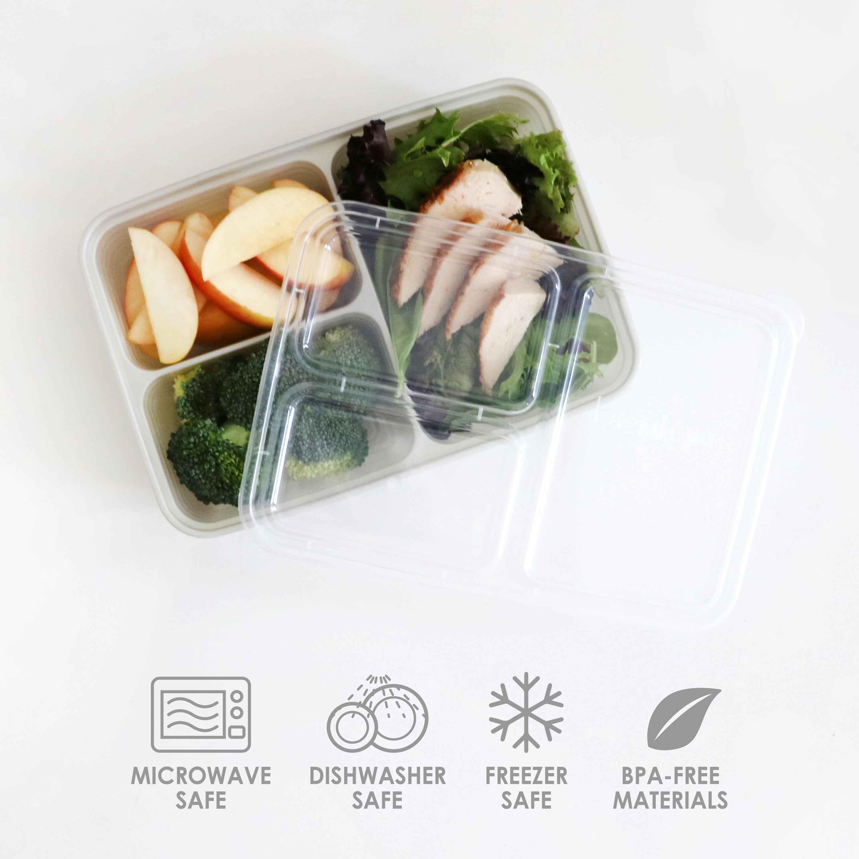  Glotoch Meal Prep Container, 38OZ 1 Compartment To Go Containers,  Double Use As Divided Lunch Containers For Portion  Control-Microwave&Freezer&Dishwasher Safe,BPA-Free,Reusable&Stackable,20  Pack,Green: Home & Kitchen
